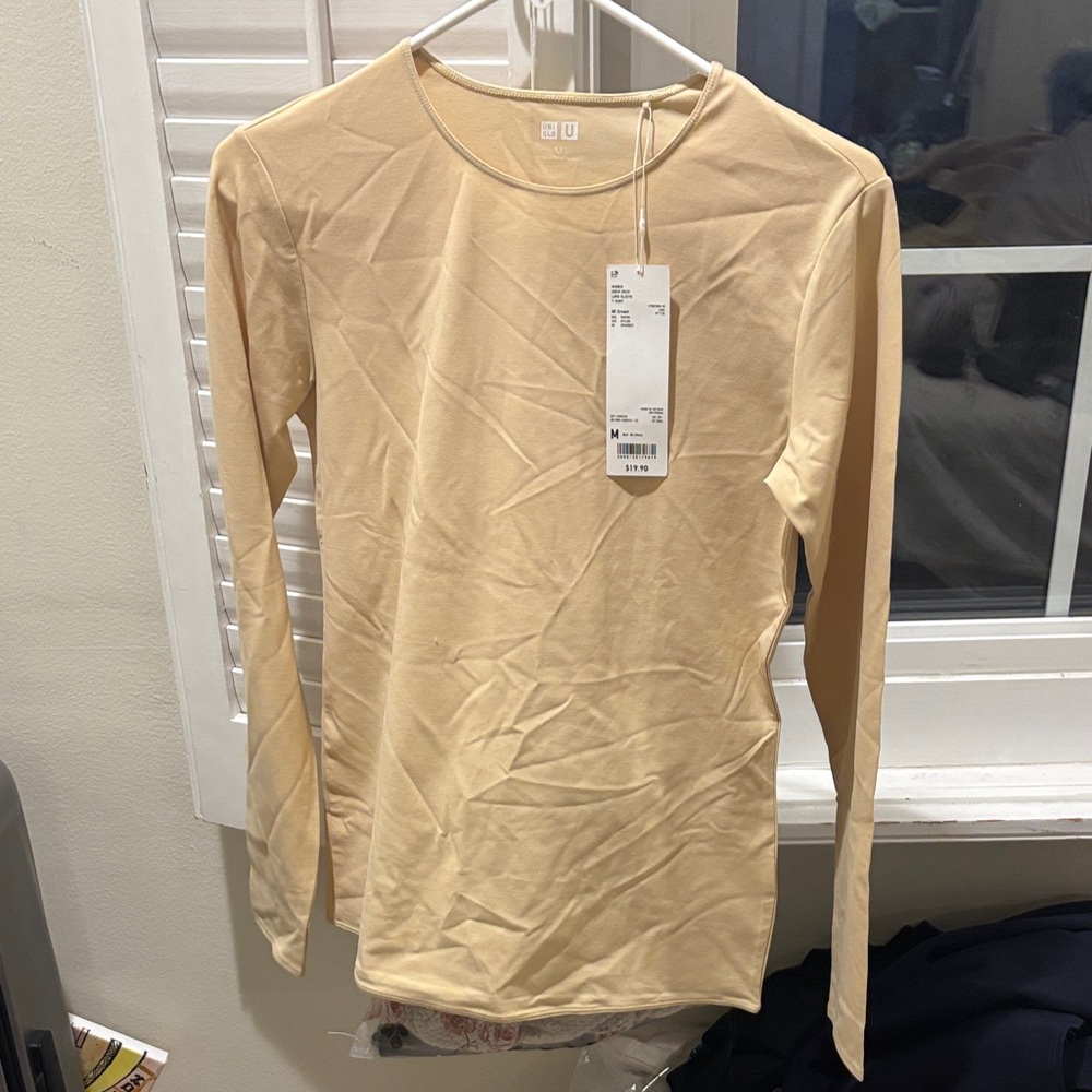Uniqlo Long Sleeve Tee - Cream